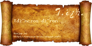 Tánczos Áron névjegykártya