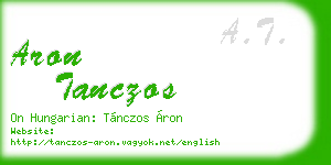 aron tanczos business card